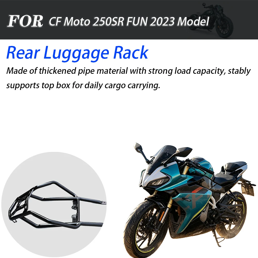 Motorcycle Rear Luggage Rack For CF Moto 250SR FUN 2023 Model Top Case Bracket Motorbike Modification Accessories