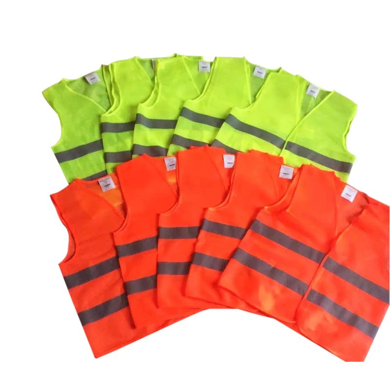 

Hot Reflective Fluorescent Vest Yellow Orange Color Outdoor Safety Clothing Running Ventilate Safe High Visibility Dropshipping