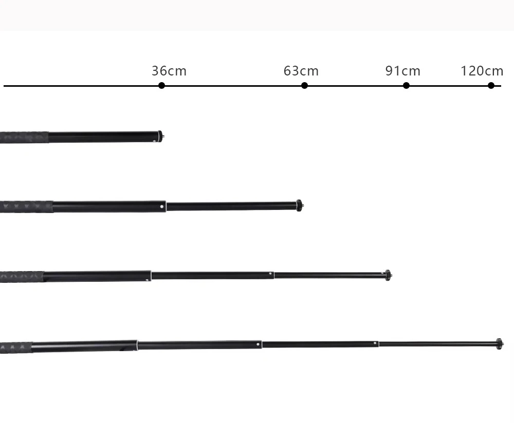 عصا سيلفي قابلة للتعديل متوافقة مع مثبت Gimbal DJI Osmo Mobile Feiyu/Zhiyun Smooth Q & 4 وجميع Gimbles مع 1/4 بوصة