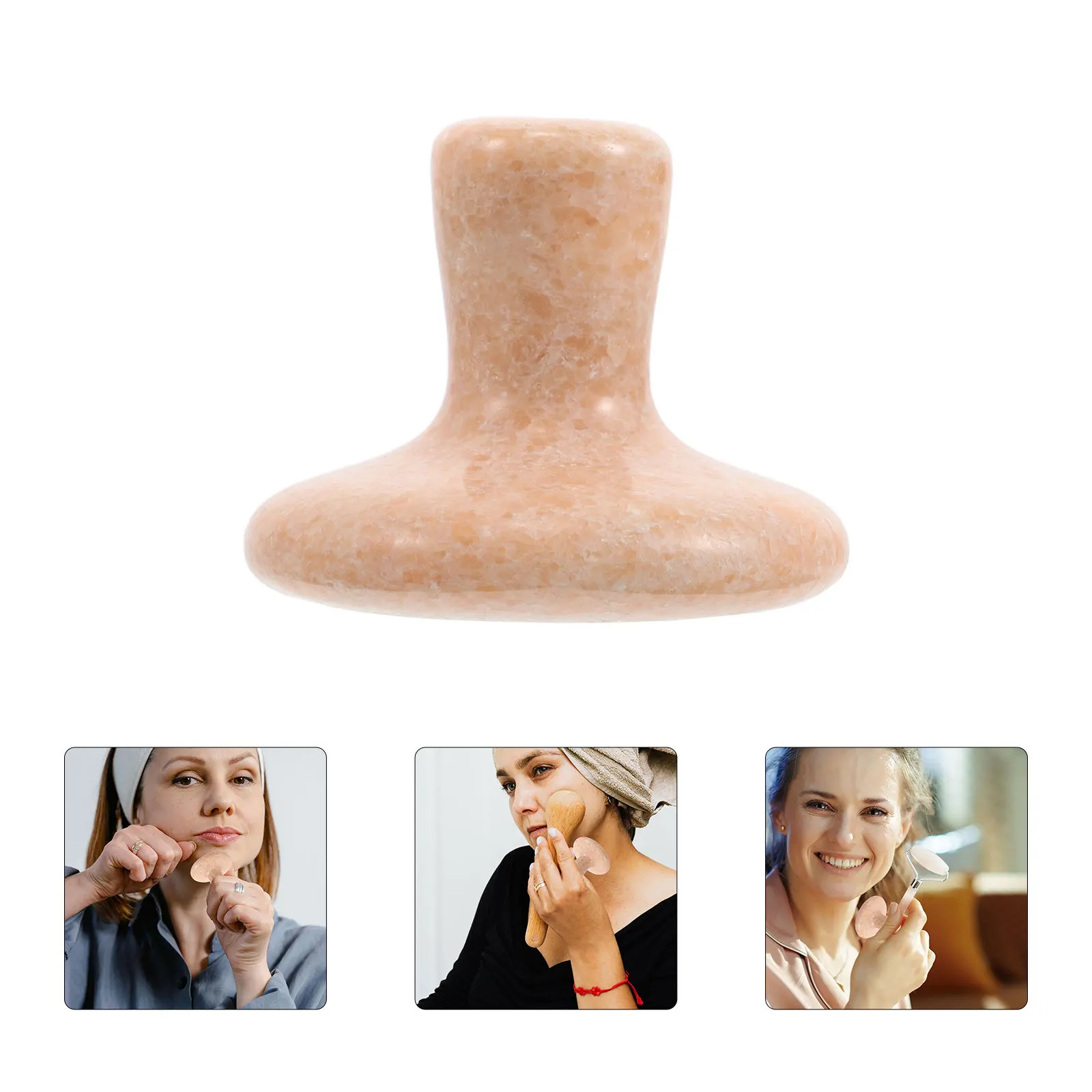 

Mushroom Head Facial Massager Natural Stone Skin Care Tool Face Neck Massage Relieves Fatigue Reduces Fine Lines Enhances