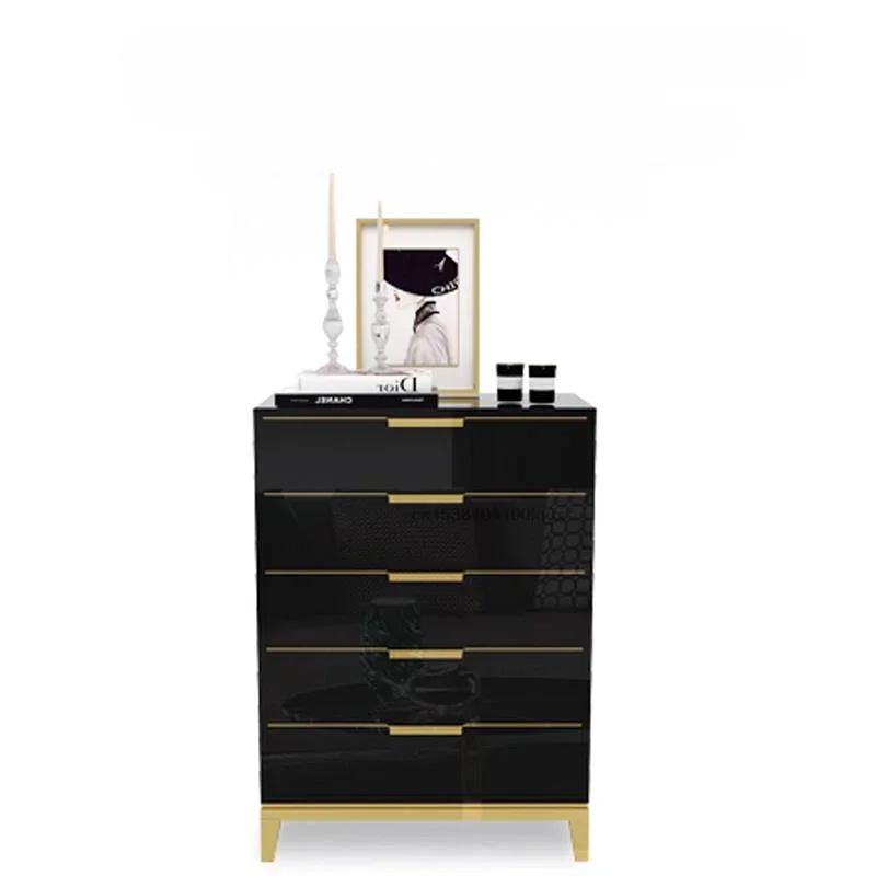 

Light Luxury Chest Of Drawers Small Apartment Living Room Storage Cabinet Simple Modern Black Sideboard Hallway Furniture