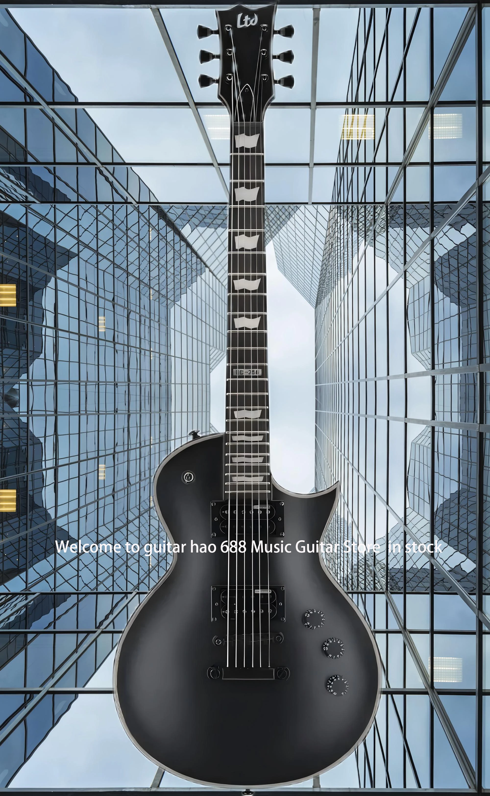 hot Electric Guitar Set Black Satin Professional Electric Guitars High Quality guitar