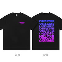 2025 Dimitri Vegas Like Mike Top 100 Dj Clothes Around Electric Syllables Worn with DVLM Short Sleeve T-shirt High Quality