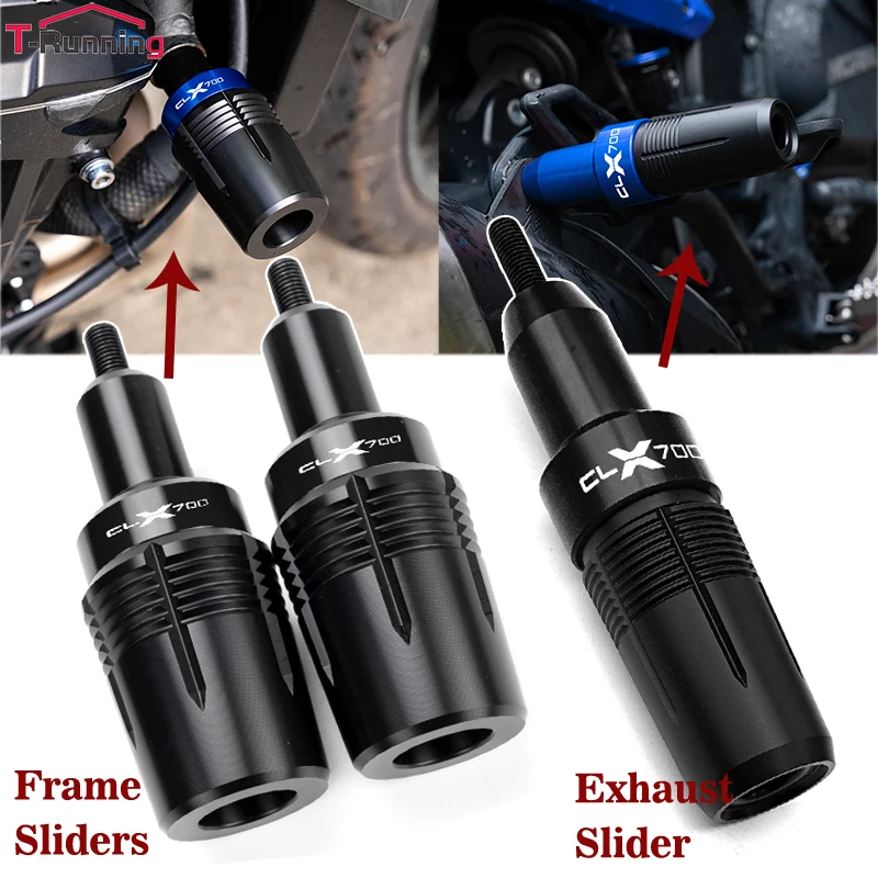 

For CFMOTO 700 CLX CL-X CLX700 2021 2022 2023 Motorcycle CNC Exhaust Frame Sliders Crash Pad Protector Falling Protector CL-X700