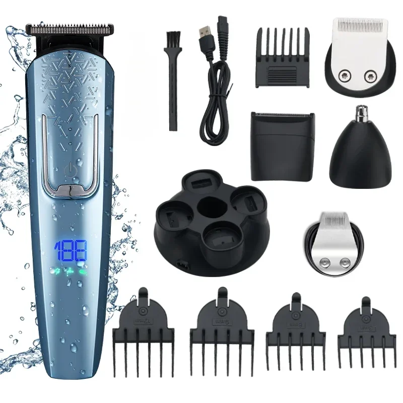 

RESUXI NK-969 Professional 5 in Hair Trimmer for Barber Multi-function Men's Hair Clipper Electric Shaver Hair Cutting Machines