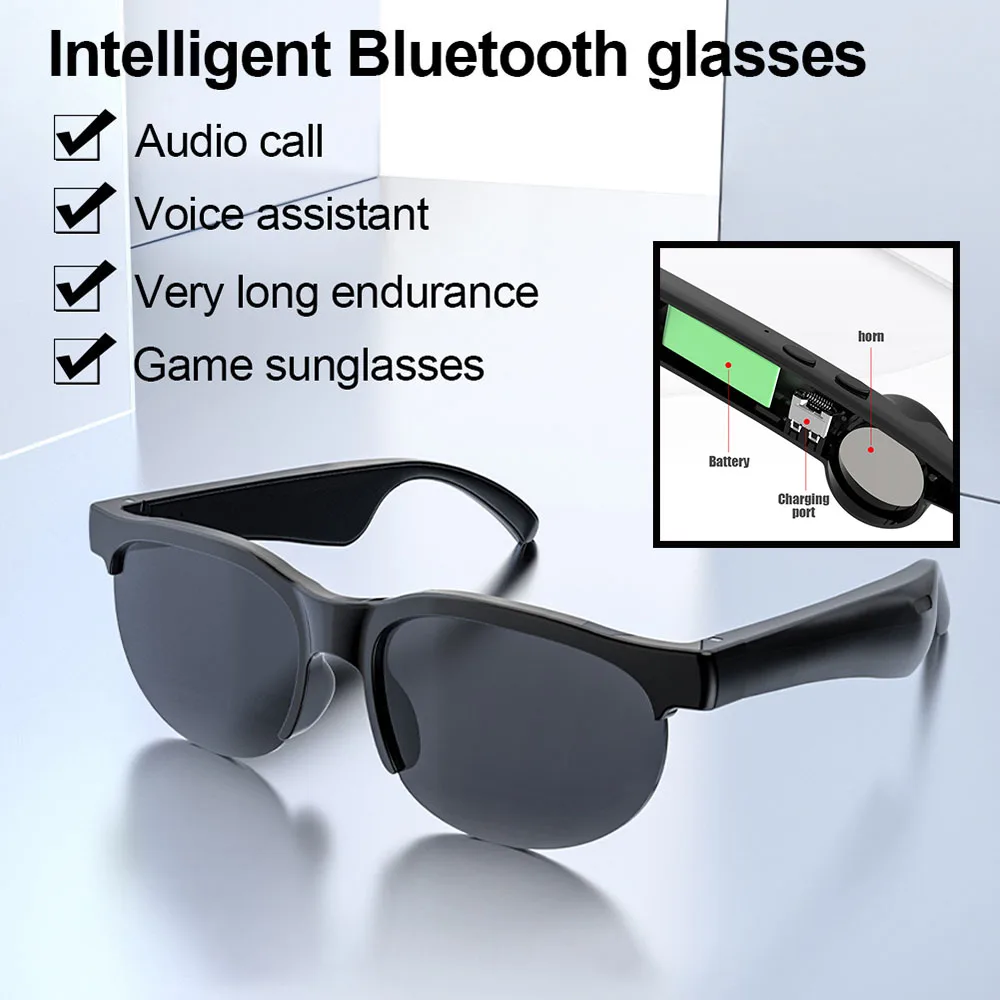 

Eyewear Bluetooth Headphones Outdoor Running Cycling Smart Call Music Open Audio Bone Conduction Multifunction Sports Bluetooth