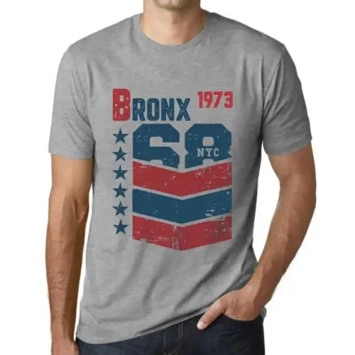 Heren Grafisch T-Shirt Bronx 1973 Cadeau voor 51ste Verjaardag 51ste Jubileum