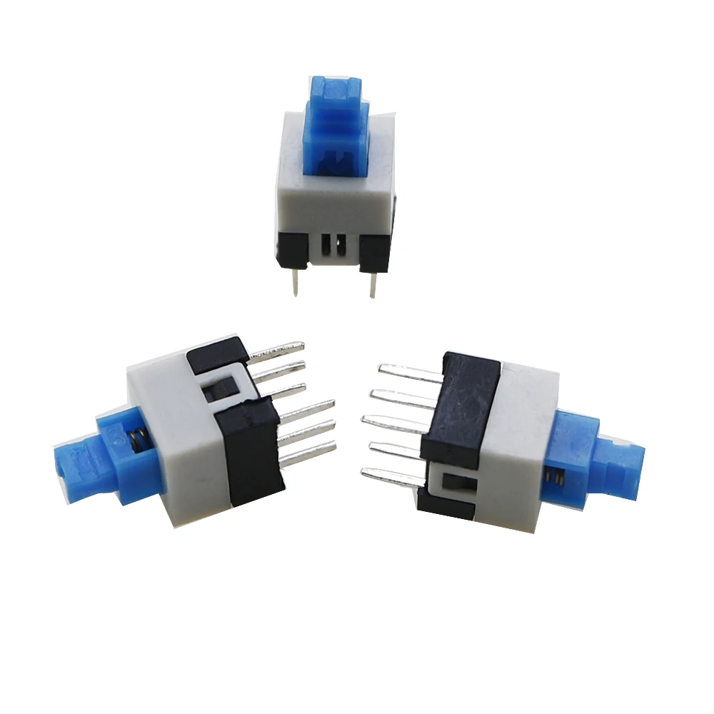 5/10/20/50/100PCS Square 7x7x12mm 6 Pin DPDT Mini Push Button Self-locking Switch G64 Multimeter Switch