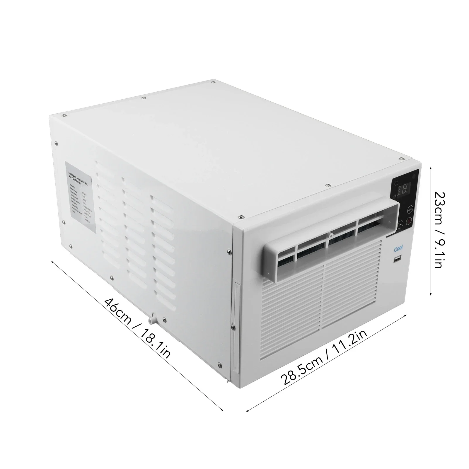 휴대용 에어컨 에너지 절약 1900BTU 280W 미니 이동식 에어컨 (리모컨 포함) 가정, 기숙사, 사무실, 캠핑, 애완동물 공간용