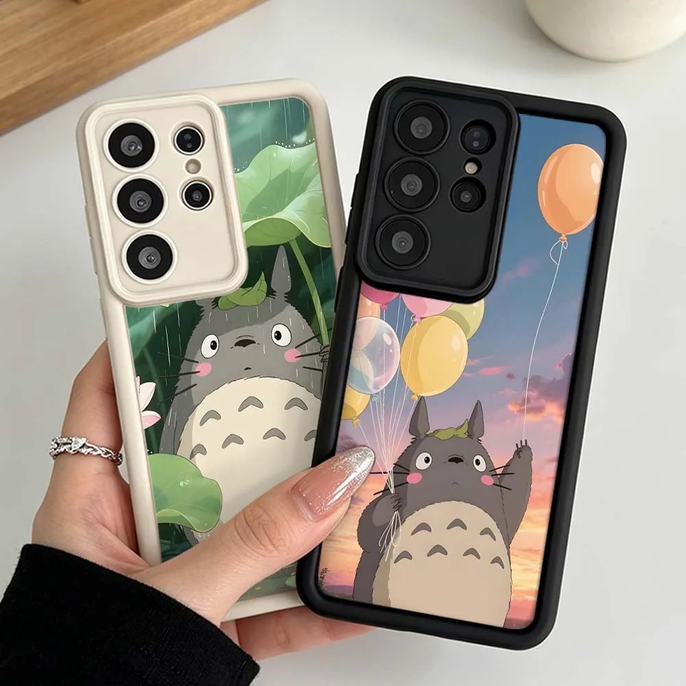 S-Studio G-Ghibli T-Totoros Phone Case For Samsung Galaxy S26 S25 S24 S23 S22 S21 S20 Ultra Plus FE Eye Ladder Silicone Cover