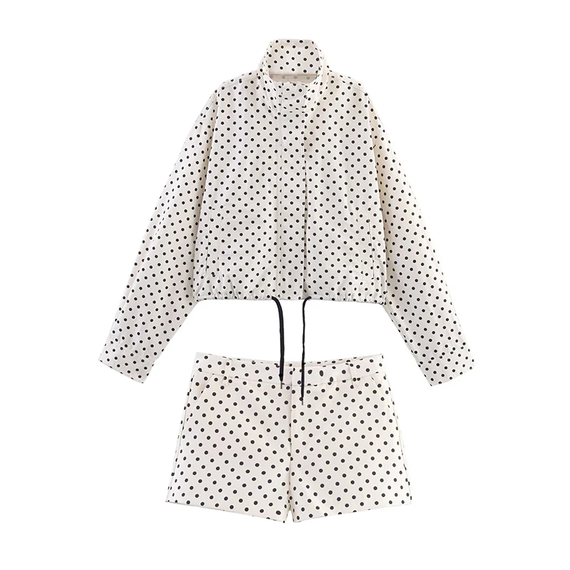 2026 Vintage Polka Dot Shorts Women Mid-rise Casual Summer Short Pants Pantalones Cortos S4QR