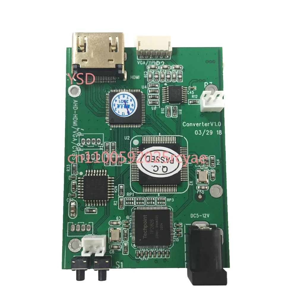 AHD41 Video Converter Board HD Video Signal Converter AHD CVI TVI CVBS To HDMI VGA Converter Module 1080P