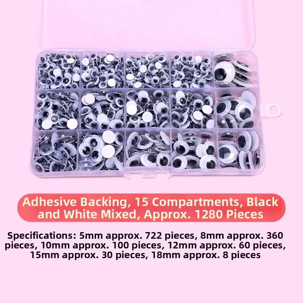 50/100pcs/bag New 3D Dolls Activity Eyes DIY with Eyelashes Colorful Activity Eyeballs Plastic With Adhesive Backed Kids Eyes