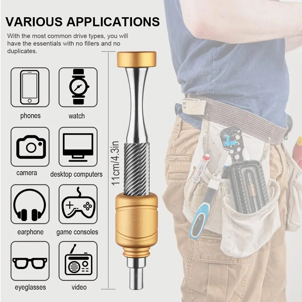 37PCS Precision Screwdriver Kit with Low-Gravity Design Magnetic Driver Handle and Durable S2 Steel Bits for Electronics Repair