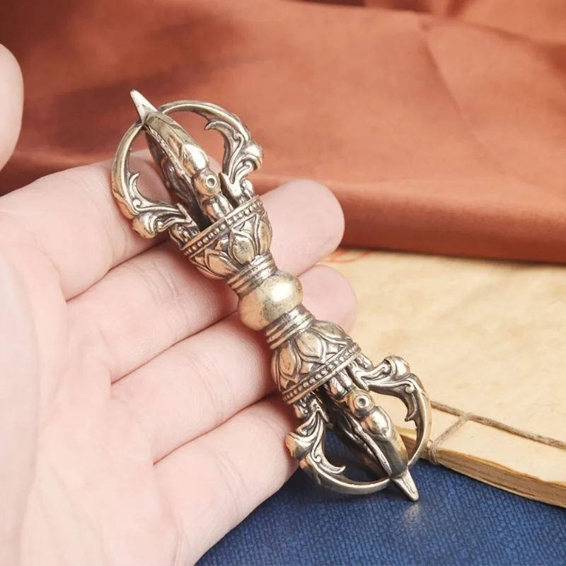 1 قطعة خمر النحاس فنغ شوي زخرفة مجموعة الدينية بوذا أداة ديكورات المنزل العتيقة النحاس مكتب الديكورات