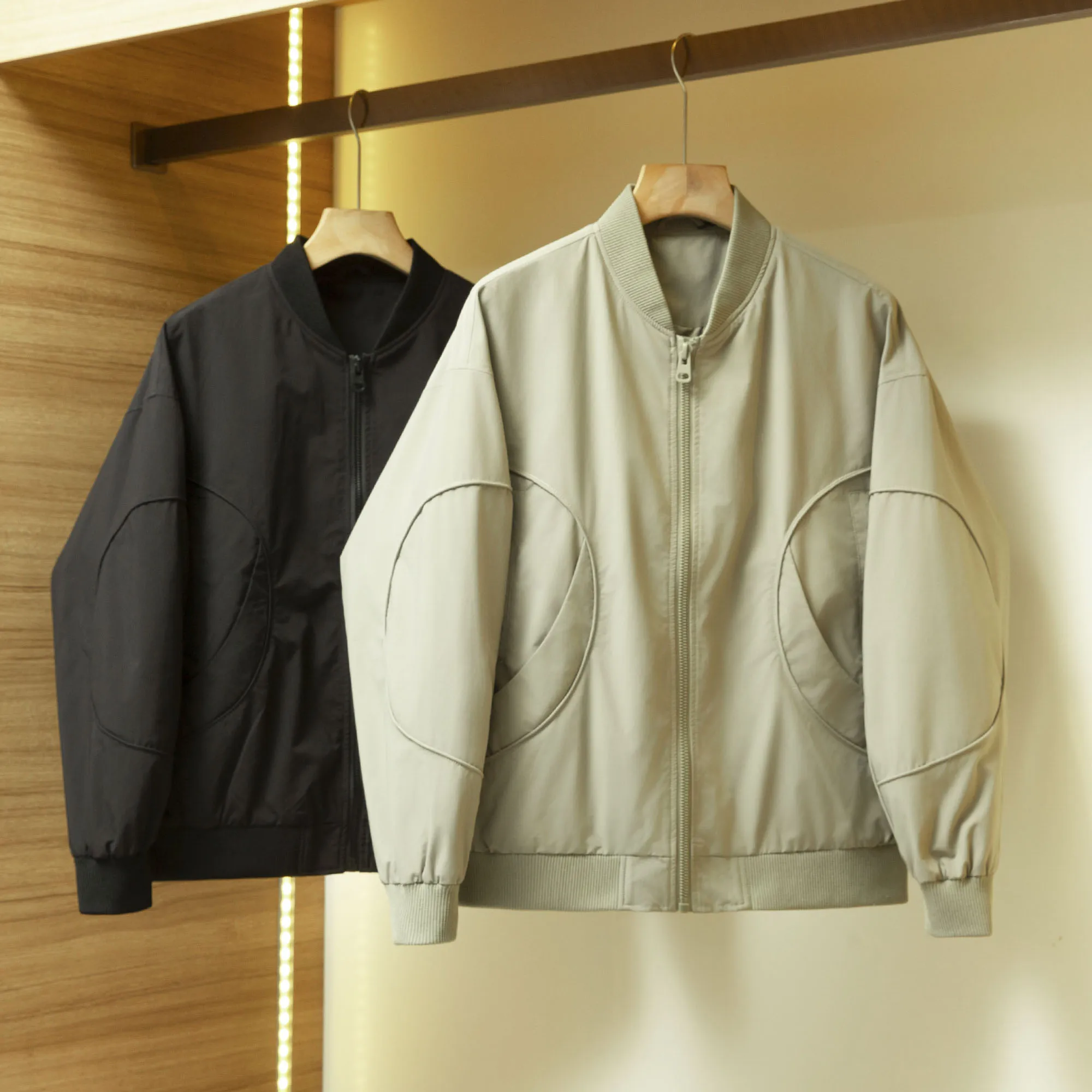 

Мужская осенне-зимняя куртка в стиле ретро с бейсбольным воротником, свободного кроя, из теплого хлопка, модная, простой дизайн, верхняя одежда из полиэфирного волокна