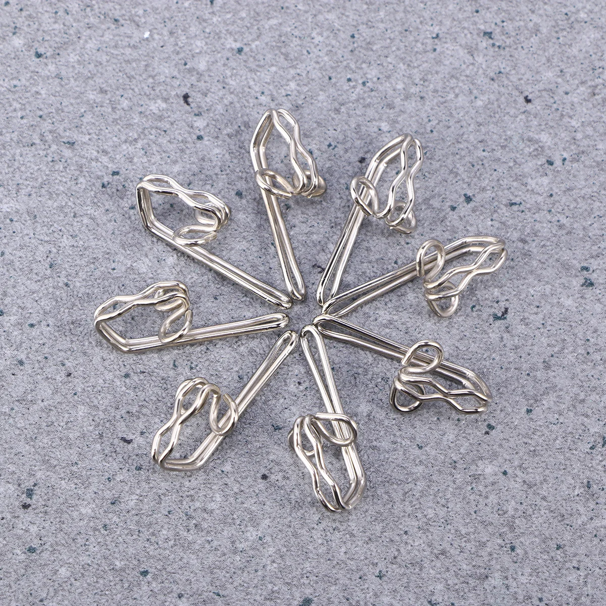 100pcs Metal Curtain Hooks Silver Heavy Duty Drapery Clips No Scratch For Curtains Holdback Shower Curtain Hooks Home Decor