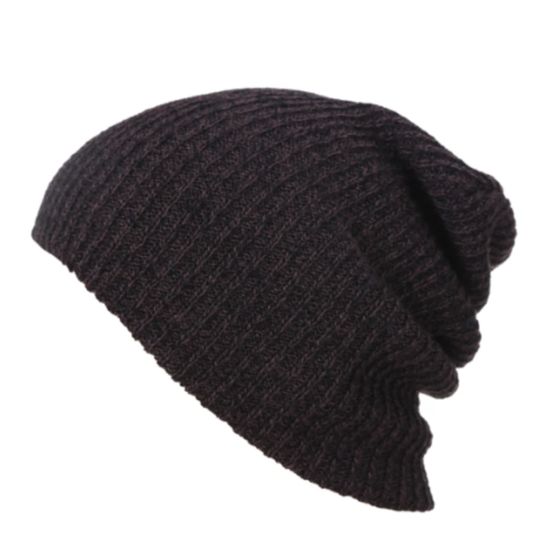 Men Winter Warm Hat Adult Knitted Casual Beanies Skullies Cotton Wool Hats for Men Brand Outdoor Cap Solid New Stylish Hat 2024