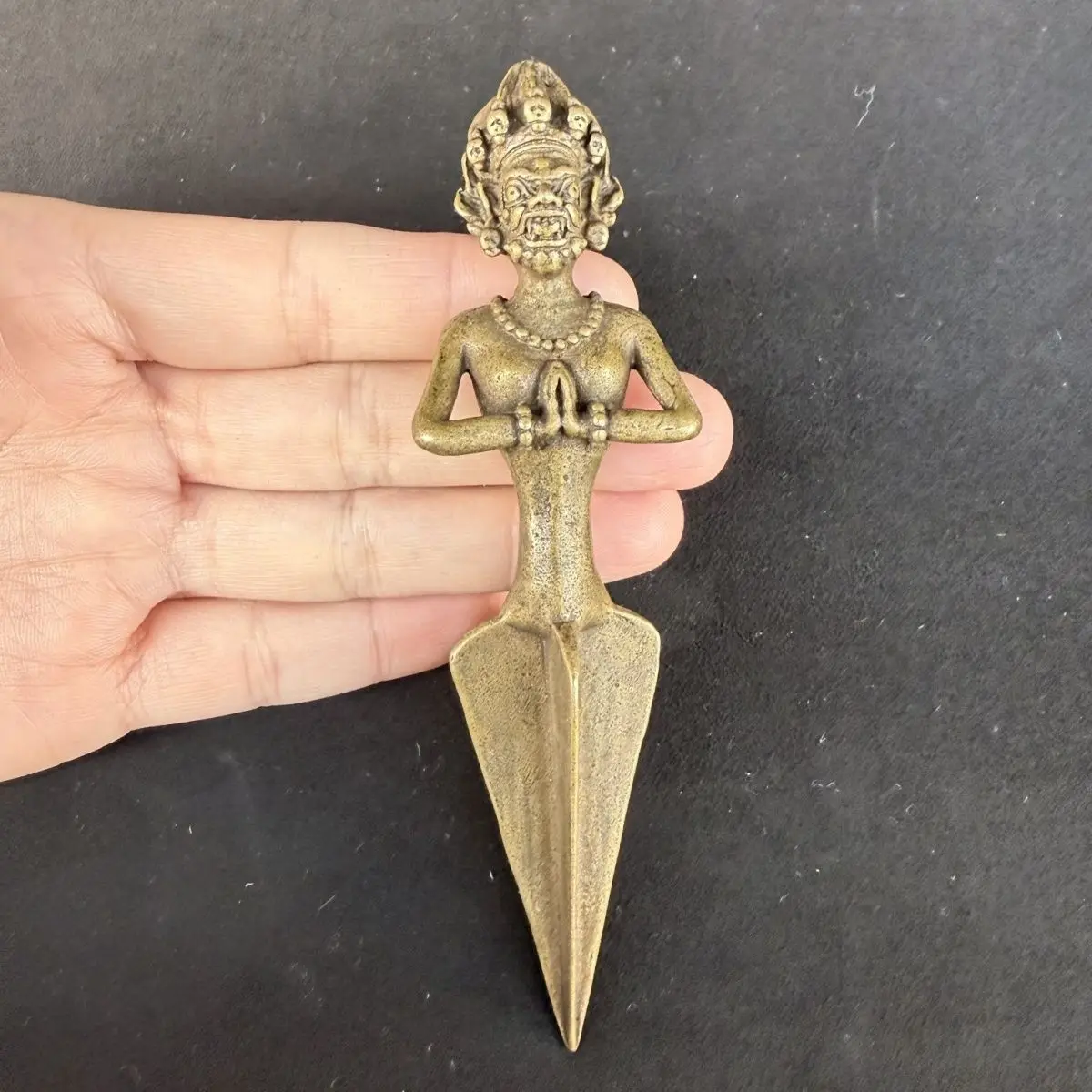 Tibet Tibetan Buddhist Protection pestle Wrathful Phurba vajra pestle Statue Ornament Desktop Decor Figurines