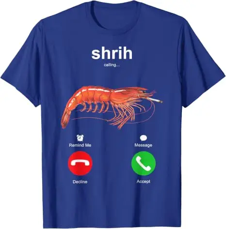 Shrih Calling Smoking Shrimp Lustiges Meeresfrüchte-Meme-T-Shirt Y2k Meeresfrüchte-Liebhaber, Krebstier-Fans Persönlichkeits-Sarkasmus-Sprücher-T-Shirt – Detail 14