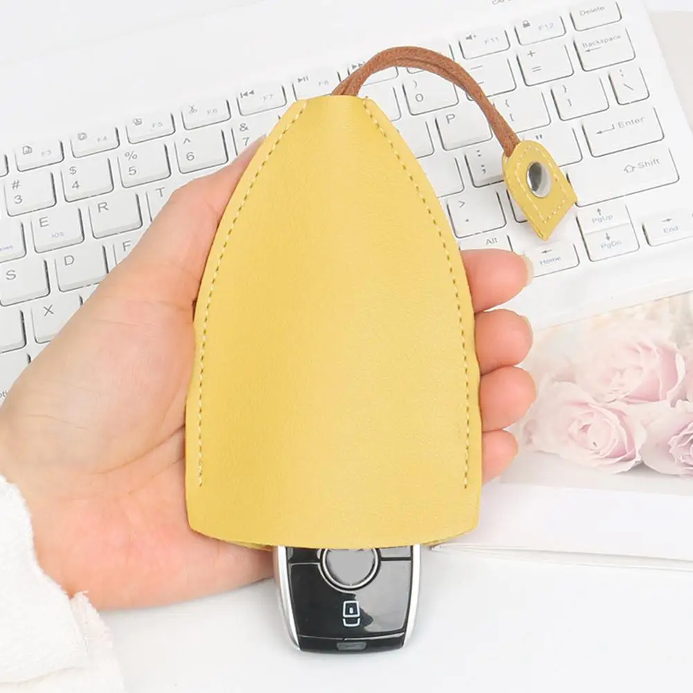 Pull Type Key Holder For Keys, Unisex Keychain Pouch, Cute Wallet, Mini Car Key Case, Desenhos animados, Coelho, Gato, Couro Key Box