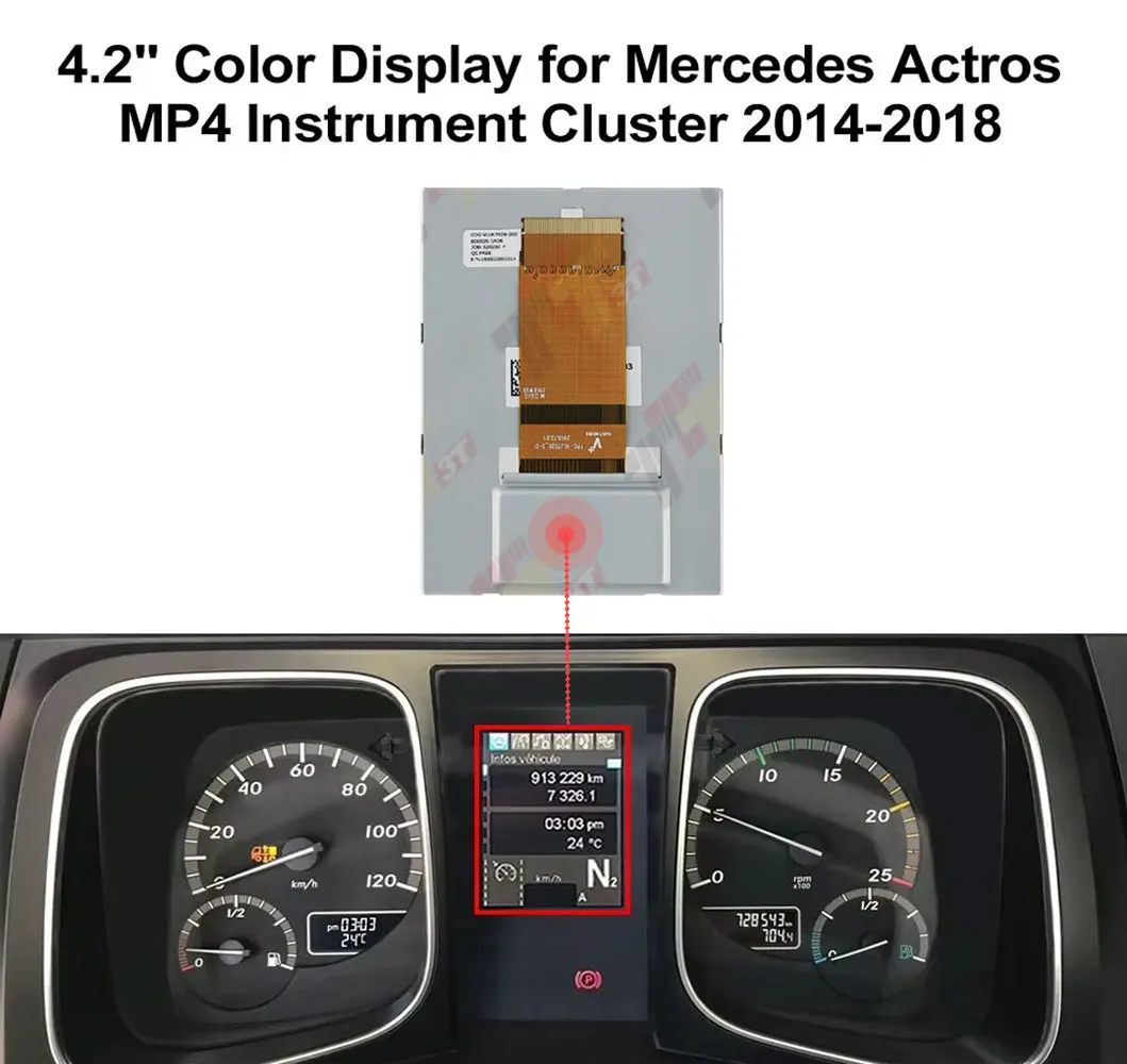 

Instrument Cluster 4.2" LCD Color Display for Mercedes Actros 1840 Euro 6 2014-2018