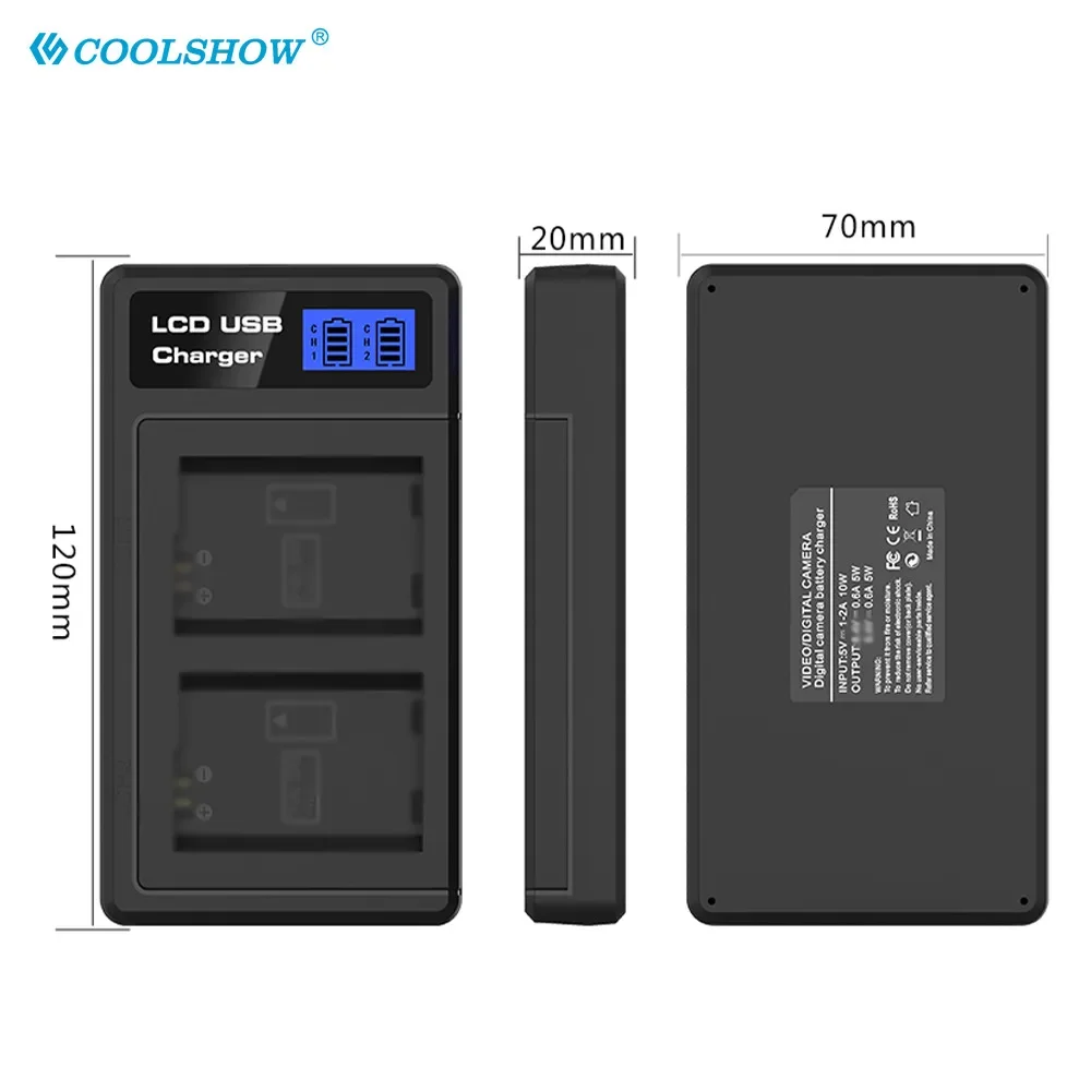 1200mAh Battery LP-E5 LP E5 For CANON EOS 450D 500D 1000D Kiss X3 X2 Kiss F Rebel T1i Rebel XS XSi LPE5 Camera Batteries Charger