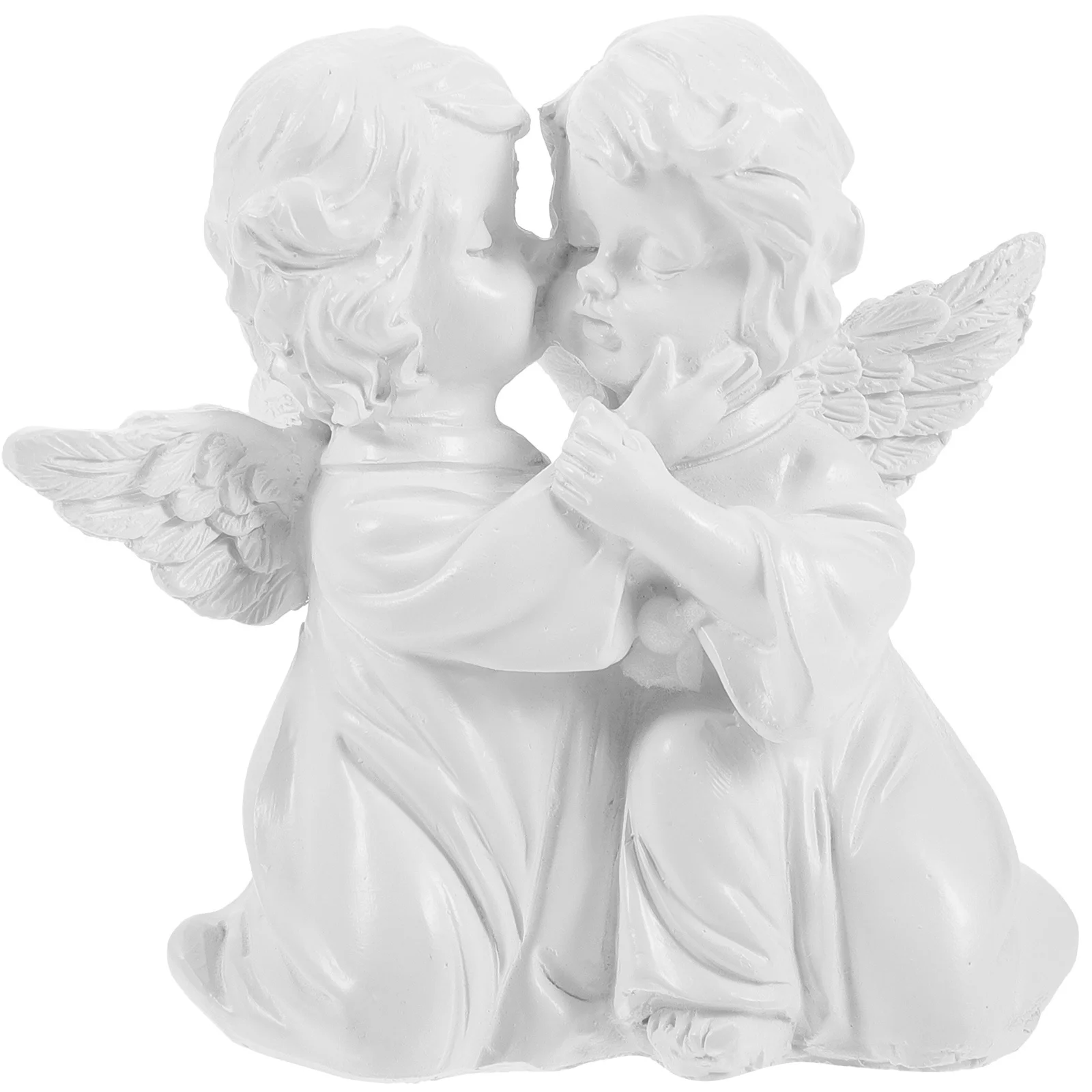 

Elegant Resin Hugging Angels Statue Angel Sculpture Decoration for Home Office Garden Desktop Resin Sculpture Angels Figurines