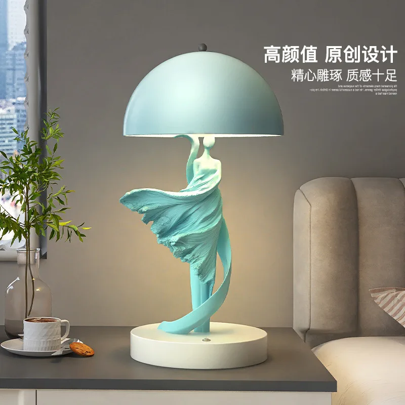 Modern light luxury art desk lamp ornament bedside lamp housewarming gift high-end living room entrance home accessories bedroom
