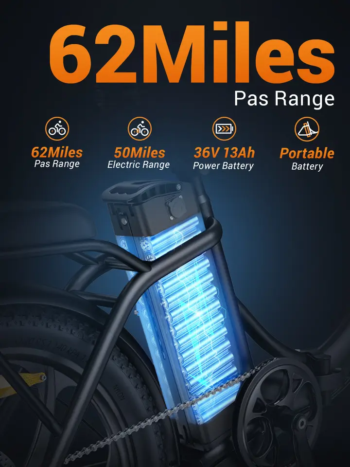 Product Image 1 - MilePort 1 Folding E-Bike, 750W Motor, 36V 13AH Battery, 32KM/h Speed, 60-80KM Range, Ideal for Mountain & Urban Commuting