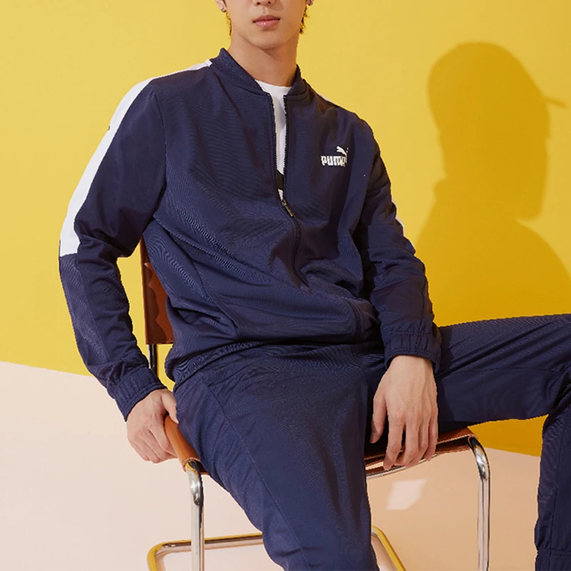 

Puma genuine new men's sports and leisure long sleeved jacket+leg binding pants 678475-06