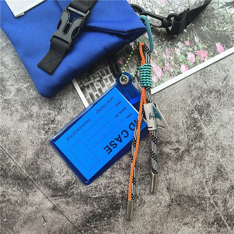 Card Holder Lanyard for Keys Fluorescent Color Key Chain Heavy Metal Landyard Premium Accessories Decorate Credential Holder