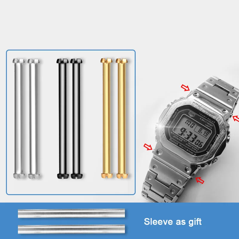 Connecting rod for Casio GMW-B5000 strap connecting rod G-Shock 3459 small square modified metal stainless steel screw black