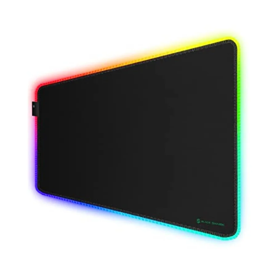RGB Mouse Pad 35.4"x15.75"x0.15" Extended Desk Mat with Smooth Surface and 11 Lighting Effects, Desk Pad with Anti-Fray Stitche