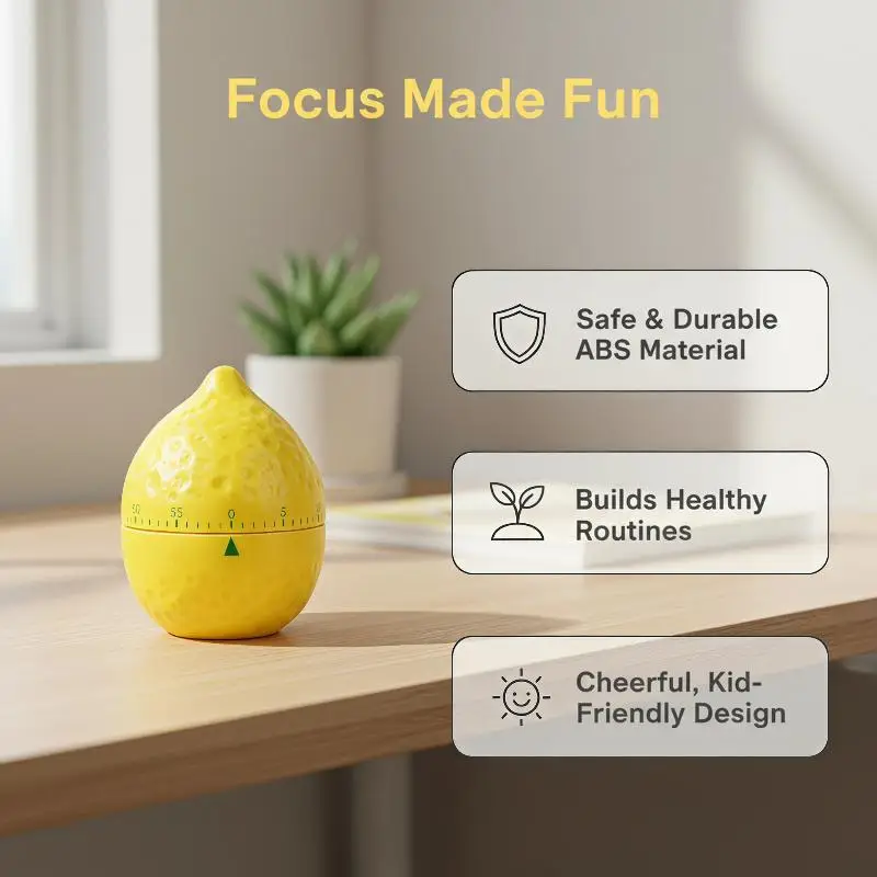 Fruit Shaped Mechanical Countdown Timer Clock Easy To Operate for Home Kitchen Cooking Housewife Daily Use