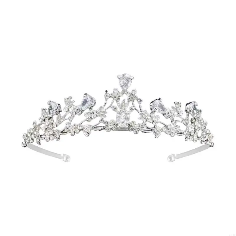72XE Luxurious Crystal Headbands Heavy Duty Tiaras for Pageant Stage Shows Queen