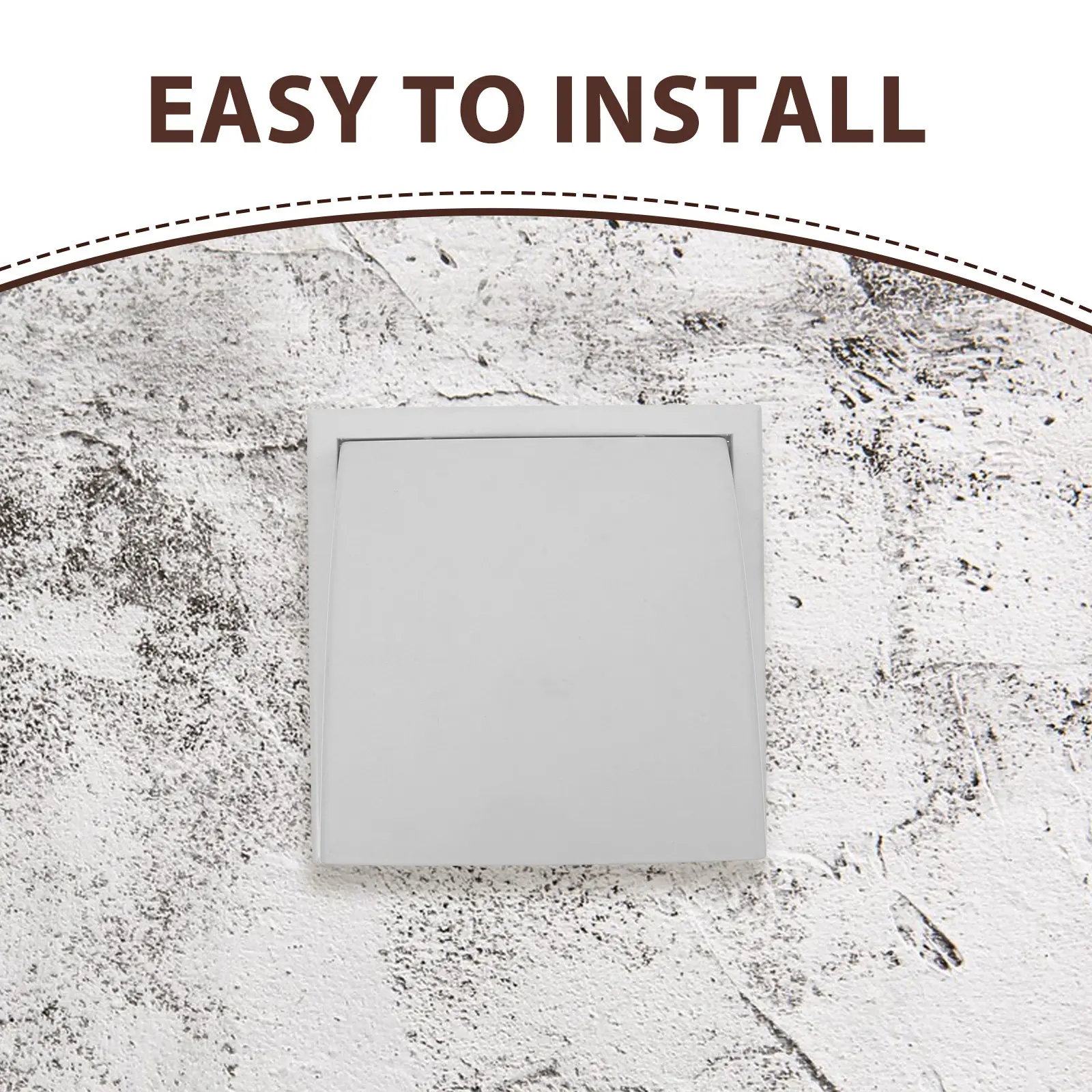 Wall Vent Cover Plastic Exhaust Vent Deflector for Kitchen Bathroom Exterior Wall Rain Wind Proof Ventilation Square Slanted