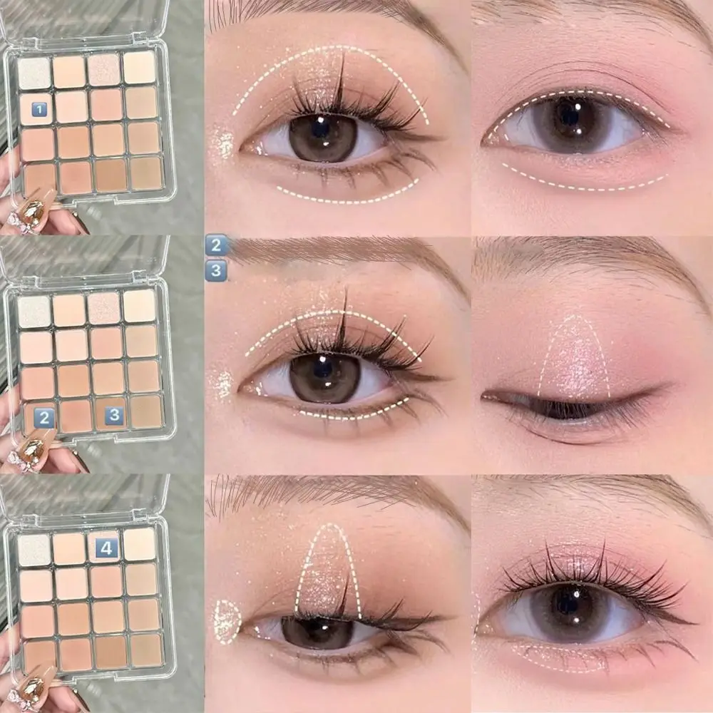 Paleta de sombras de ojos Nude, pigmento caliente, neón cálido, difusor de ojos, herramienta de maquillaje de ojos de larga duración