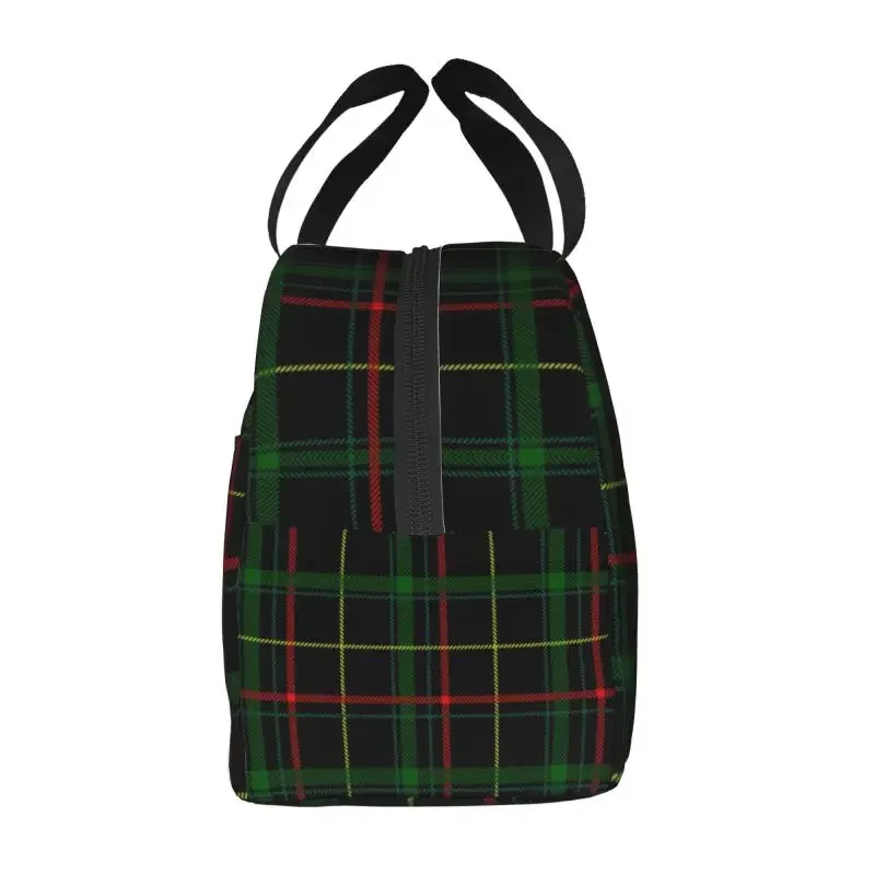 Custom Black Watch Tartan Modern Lunch Bag Men Women Cooler Warm Insulated Lunch Box for Adult Office