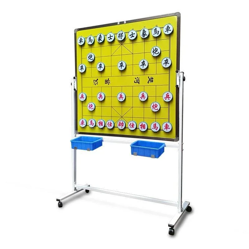 Schach-Lernset Großes Gobang, Doppelseitiges Go, Chinesisches Schach, Magnetisches Schachbrett-Set, Hängendes Brett mit Schwarz-Weißen Schachfiguren