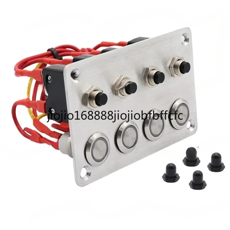 Suitable for RV modification, control panel, stainless steel button switch, vehicle combination accessories, 4-way and 6-way