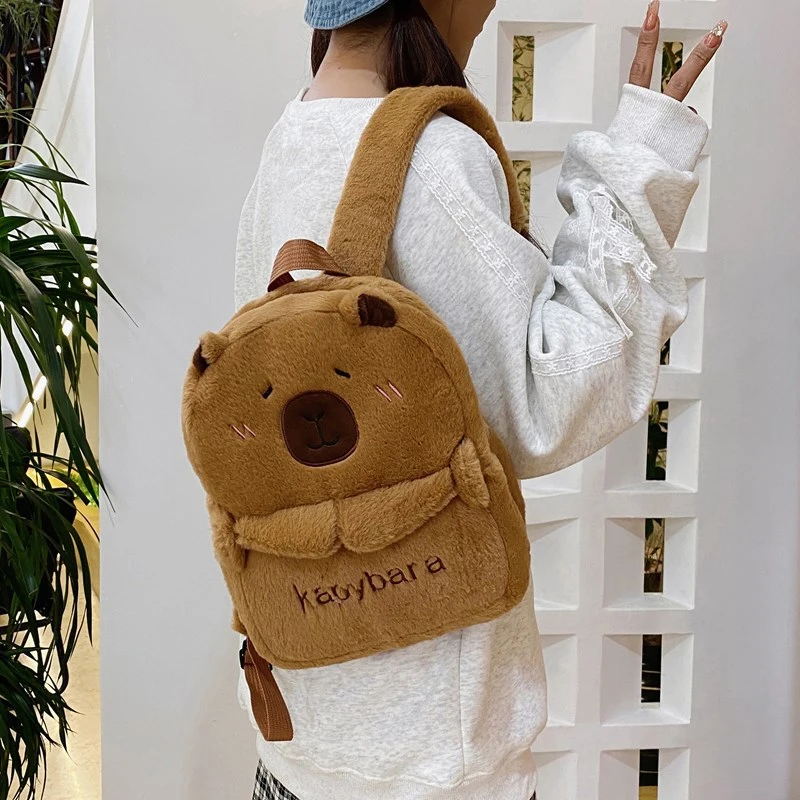 Schattige pluche dieren Capibara Capybara pluche rugzak Veelzijdige studentenschooltas