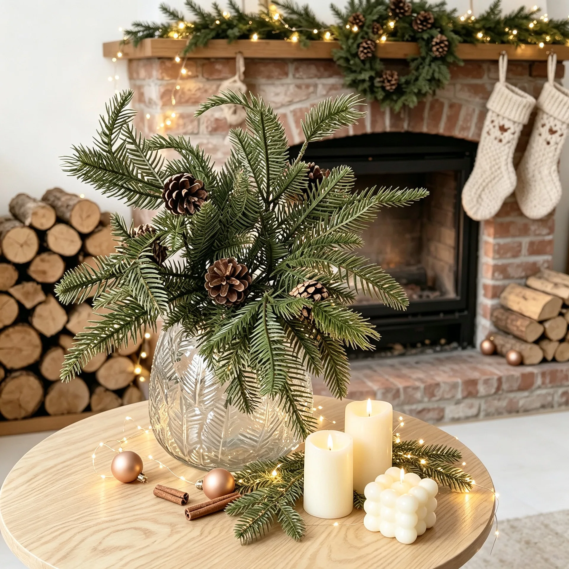 3Pcs Artificial Pine Cone Need - Christmas Wreath Fake recension och pris