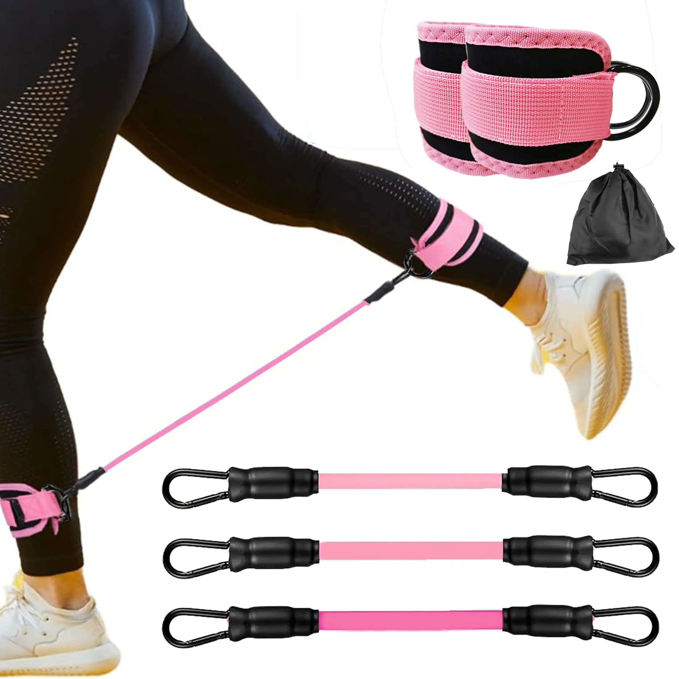 Resistance Band Set Workout Exercise Equipments Ankle Straps Fitness Yoga Elastic Fitness Bands For Home Gym Man And Woman Sport