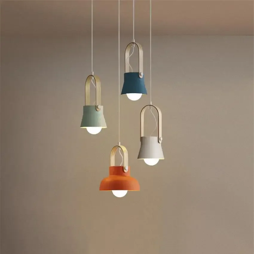 Nordic Loft LED Iron Pendant Lights Restaurant Room Bedroom Simple Hanging Lamp Home Indoor Kitchen art de pendant lamp Lighting