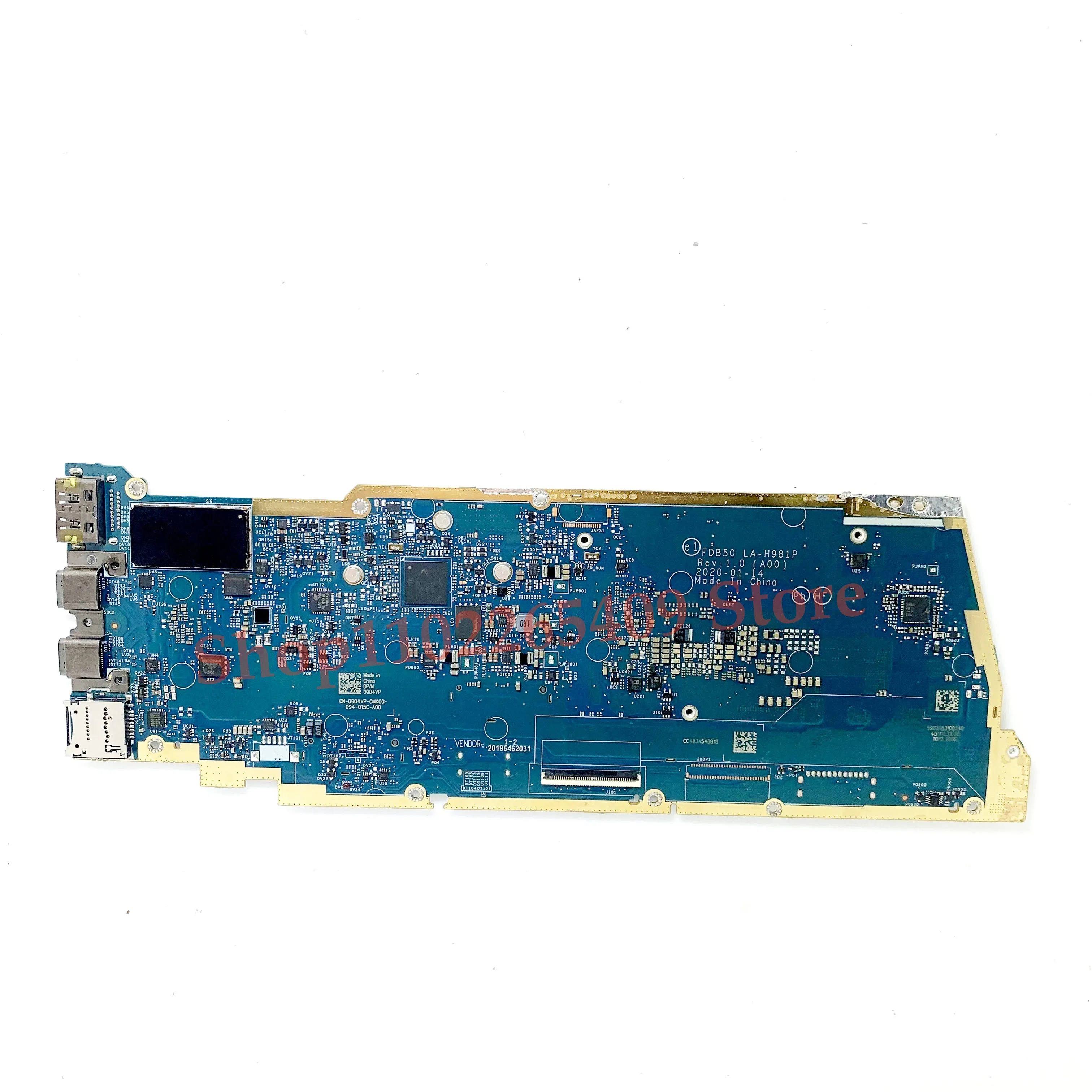 NEW Mainboard CN-0904VP 0904VP 904VP For DELL 9510 Laptop Motherboard FDB50 LA-H981P With SRGP2 I7-10710U CPU 100%Full Tested OK