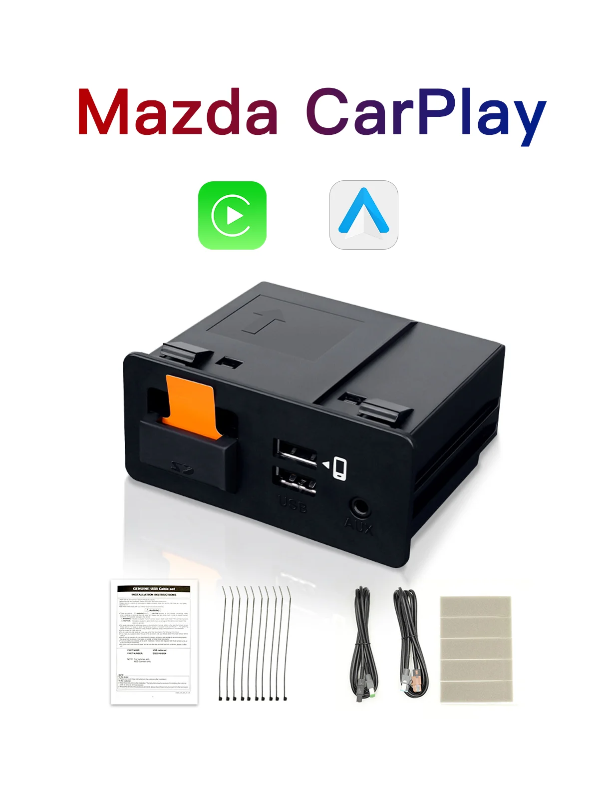 Convient pour Mazda rénovation et mise à niveau Apple carplay et Android auto mazda2 mazda3 mazda6 CX3CX5CX8CX9 TK78-66-9U0C moyeu C922-V6-605A