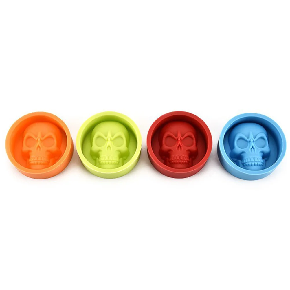 

Candy Mold Orange Food Grade Silicone Skull Pattern Baking Mold For Chocolate Cake Gummies Ice Cubes Mousse Pudding