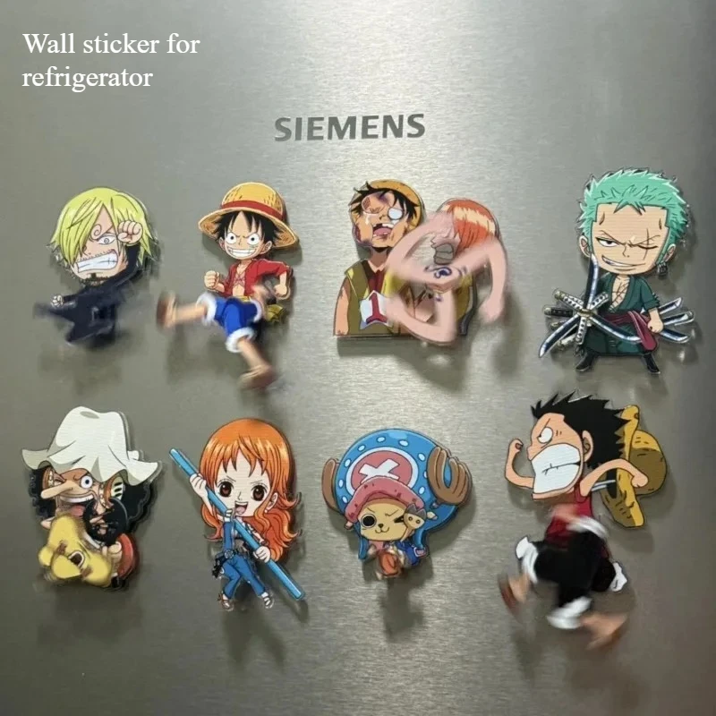 

Новый вращающийся магнит на холодильник One Piece с изображением Зоро, Луффи, Нами, Усоппа — декоративная игрушка в стиле аниме, идеально подходящая для подарков. 2026