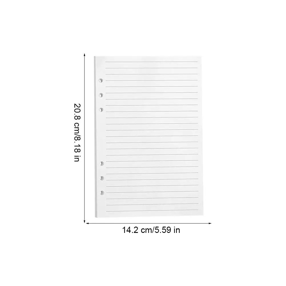 240Pcs A5 Notebook Replacement Inserts High-Quality Lined Paper Smooth Surface Detachable Refill Paper for Study Work Planning
